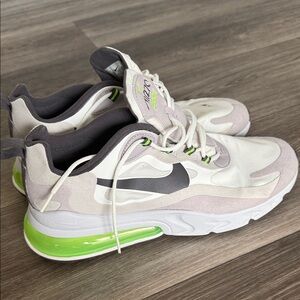 Nike Athletic Shoes - White, Gray, and Green